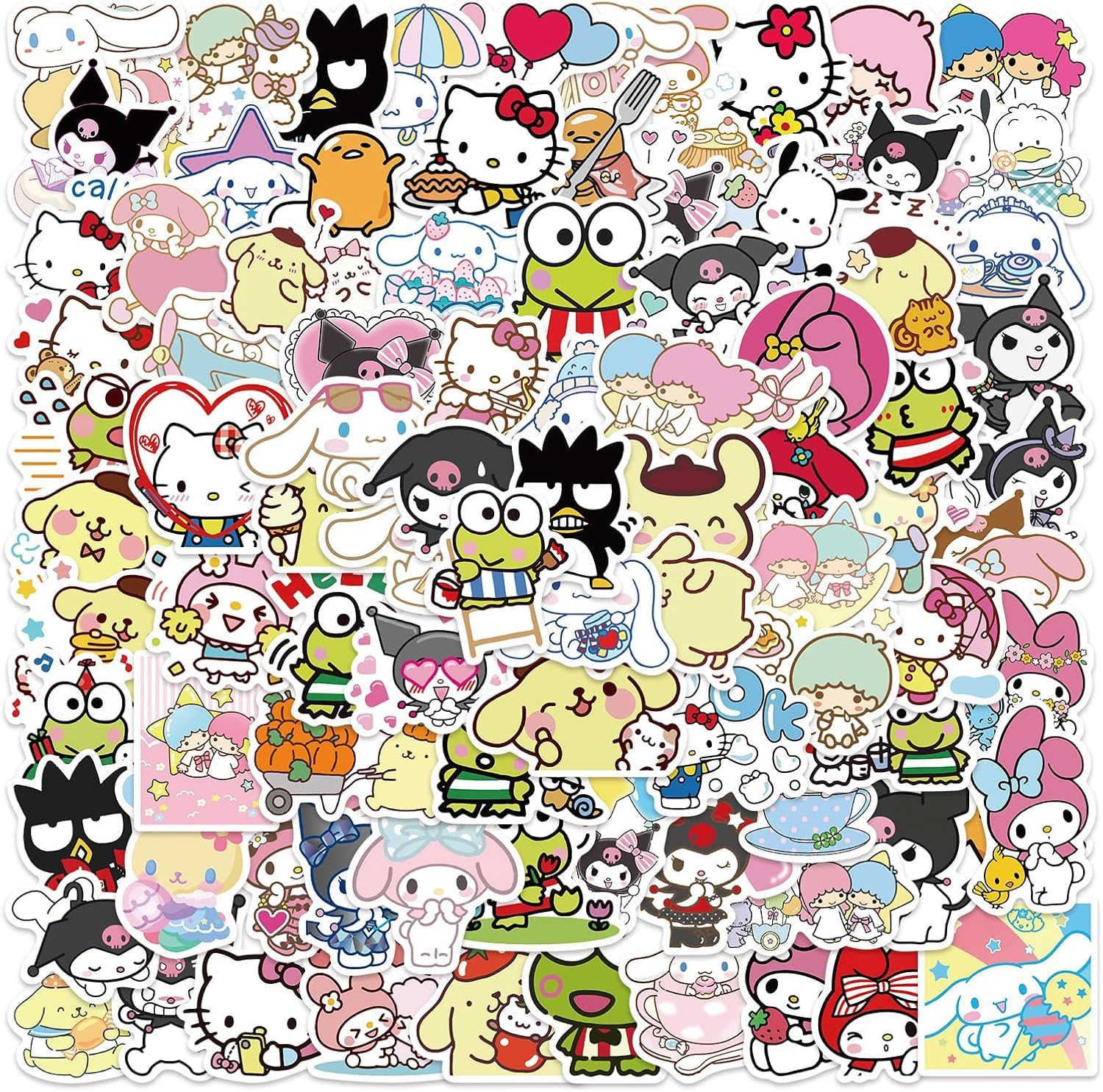 100Pcs Sanrio Stickers, Anime Stickers, Helllokittty Stickers