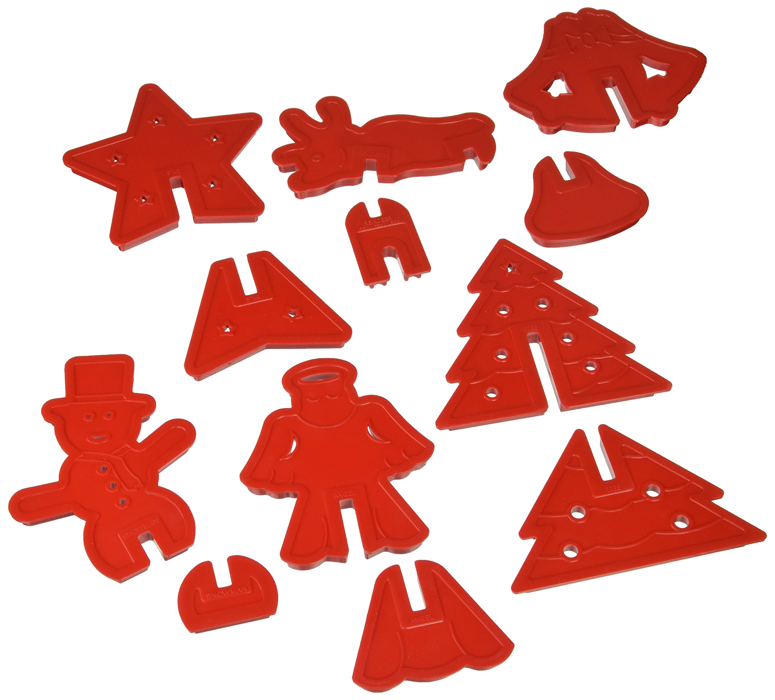 R&MInternational Christmas 3-D Shapes Cookie Cutter Set, 12-Piece Set