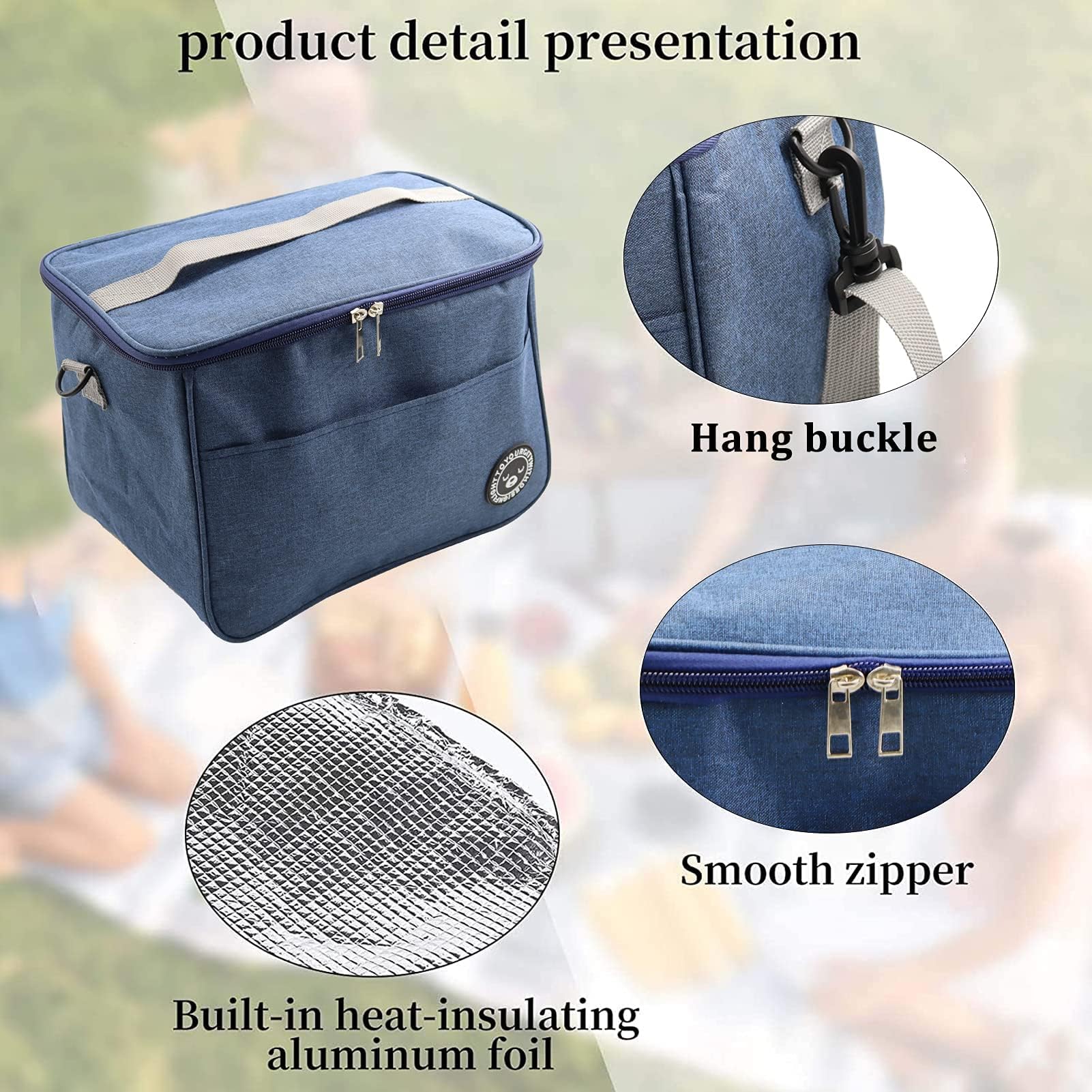 Borsa Isotermica da Pranzo 6L Pieghevole Impermeabile Frigo Isoterma per Alimenti