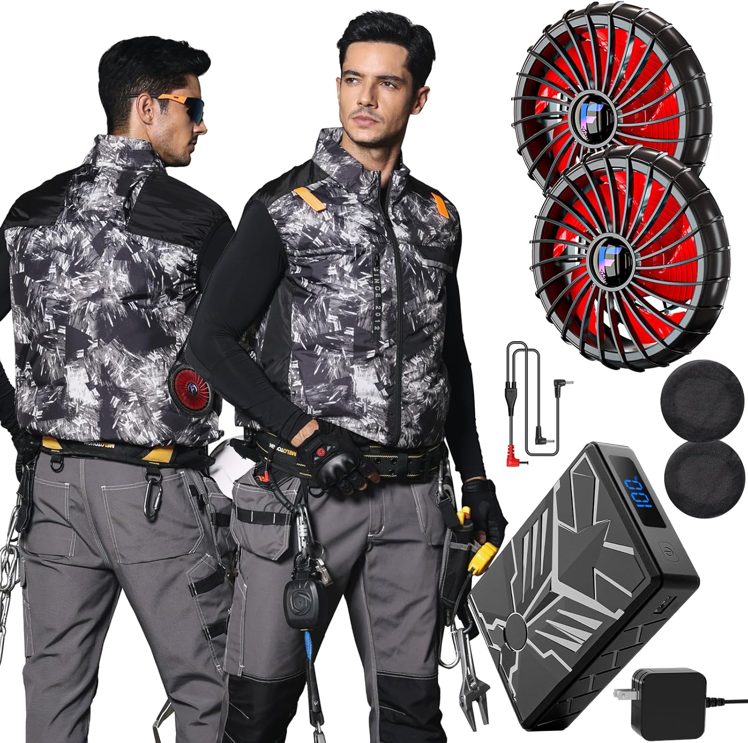 46V 空調作業服 ファンバッテリーセット 超高出力 作業ベスト 日本製