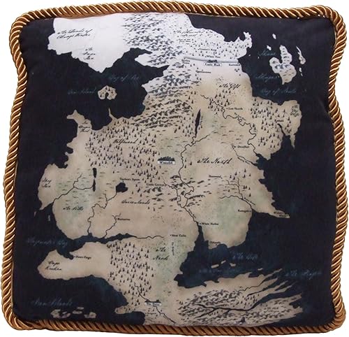 Factory Entertainment Juego de Tronos Westeros Map - Almohada con diseño de mapa del norte