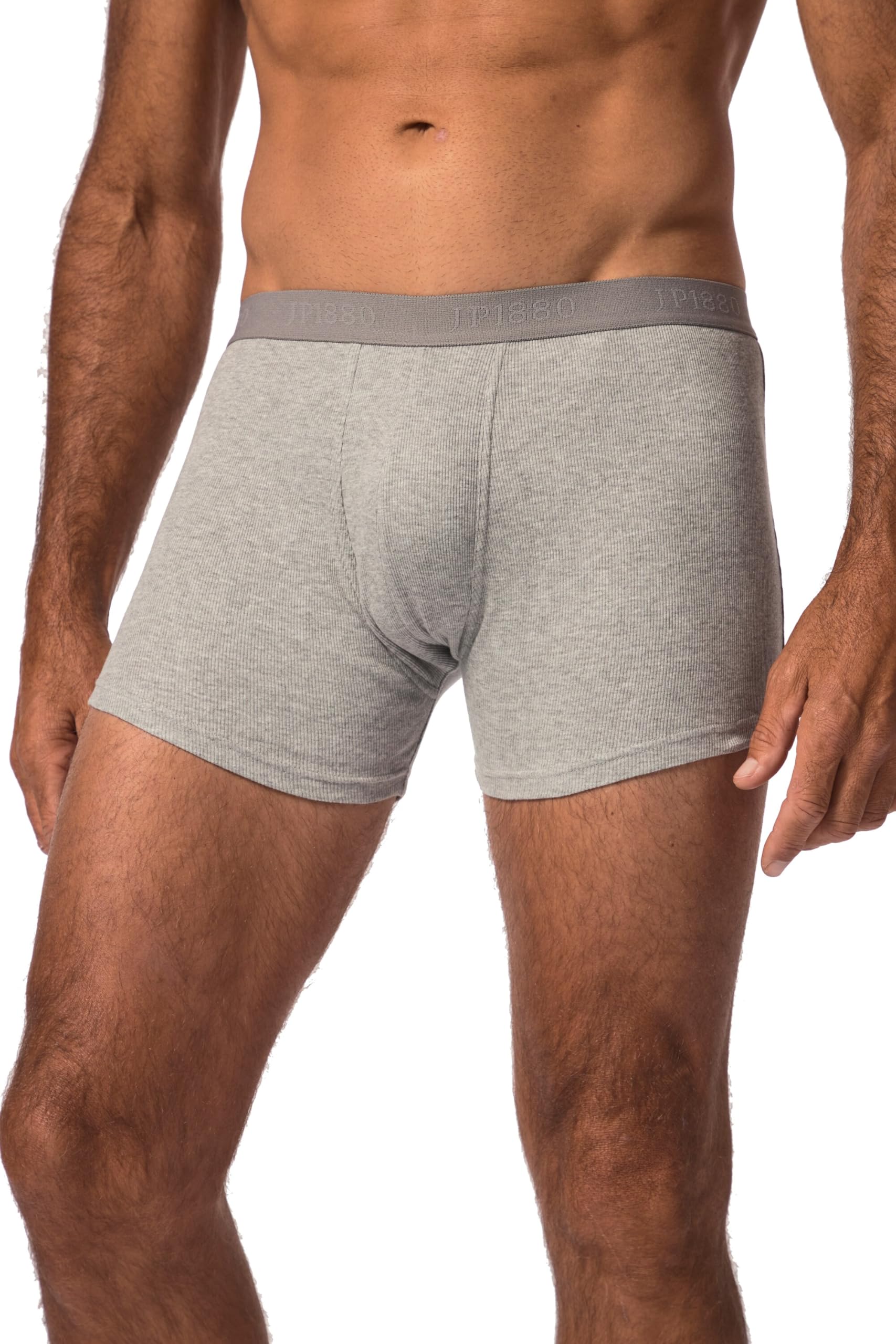 JP 1880 Men's Midpants with Flexnamic Waist, Ribbed DP Boxer Shorts