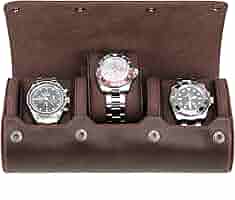 Custodia Per Orologi In Vera Pelle - Organizer Da Viaggio Per 6 Orologi Con Design Vintage - Foto 2