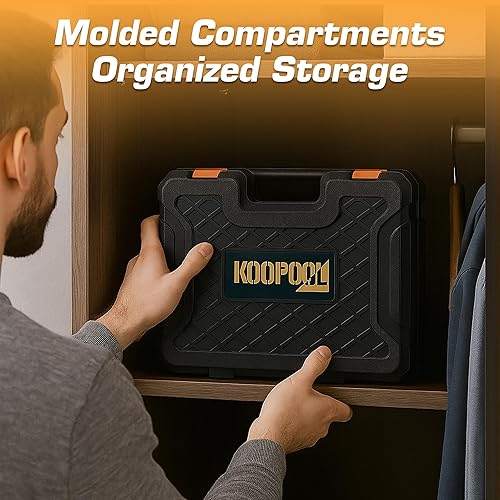 Miniatura 6 de Kit de herramientas de reparación del hogar con caja de herramientas, juego de herramientas para el hogar general con martillo y destornilladores,