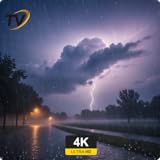 Relaxing Thunderstorm 4K – Ambient Rain & Lightning Screensaver TV