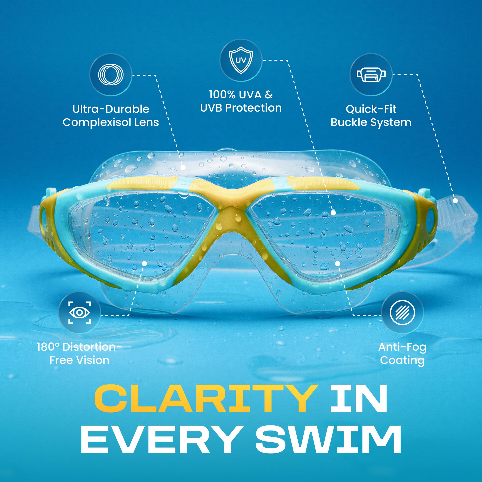 Clear'r Perspective - Máscara de natación para adultos