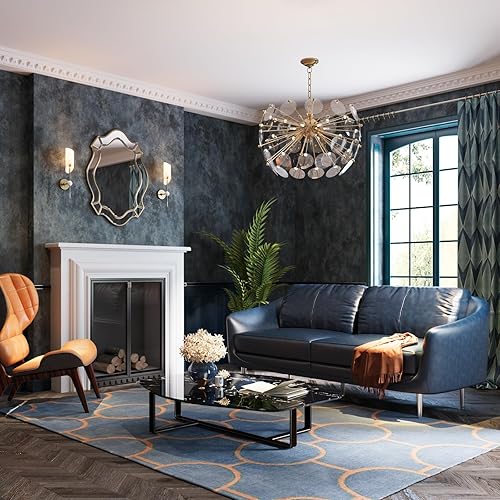 Miniatura 8 de Papel de contacto de mármol azul marino mate de 15.74 x 196 pulgadas para encimeras, papel tapiz de mármol autoadhesivo impermeable para dormitorio,