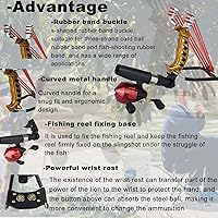 Vista 5 de Slingshot,Wrist Support Rocket Fishing and Hunting,Dual Purpose Slingshot for Hunting Hand Oro izquierdo.