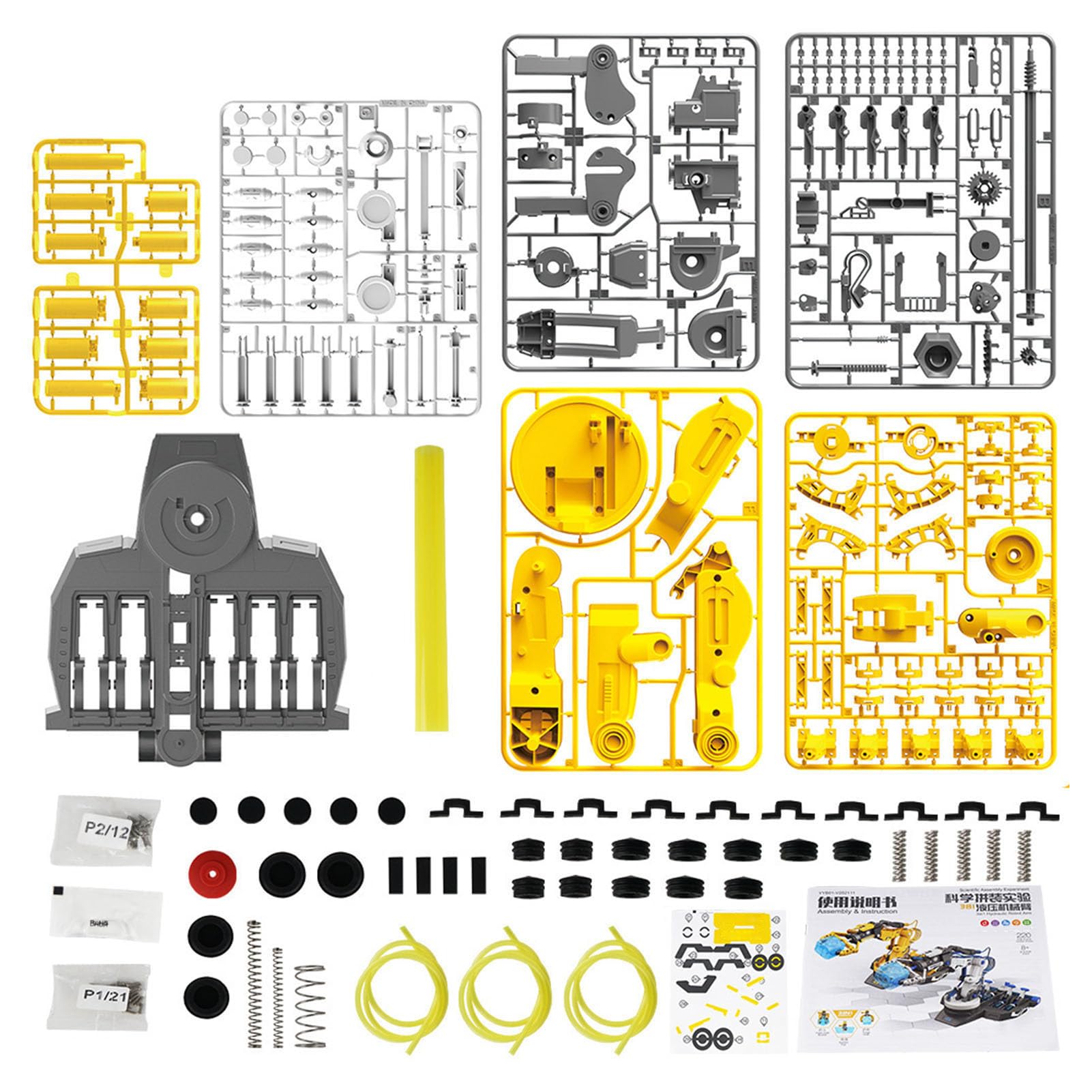 Giocattolo con Braccio Robotico Idraulico per Bambini con Kit di Montaggio, Divertente Esperimento Scientifico per L'apprendimento, Design Educativo in Plastica, Adatto a Partire Dagli 8