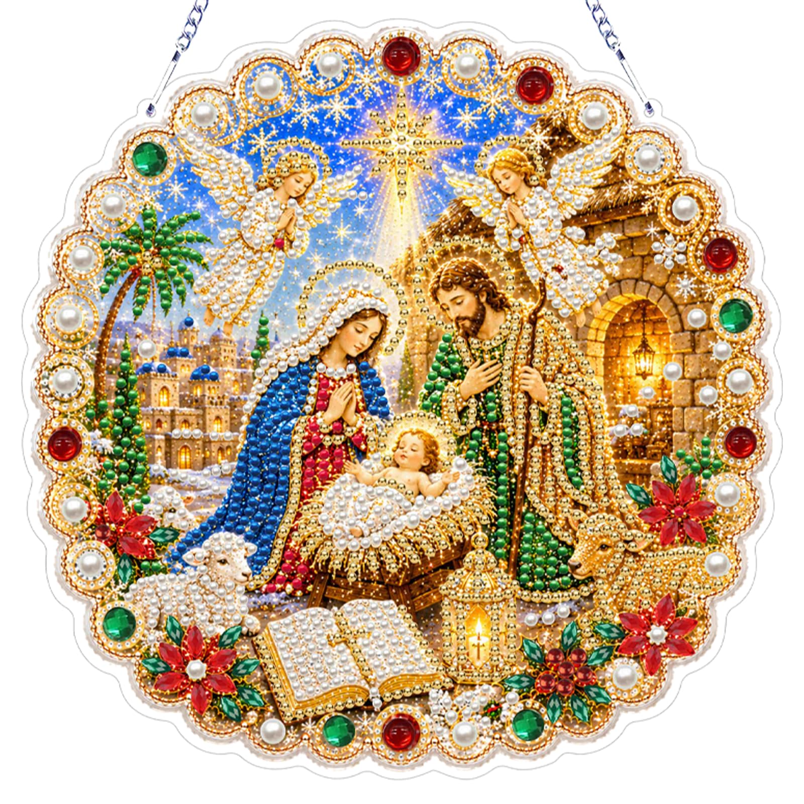 Christmas Hanging Decoration Diamond Art DIY Craft Kit for Adults and Kids — image 1