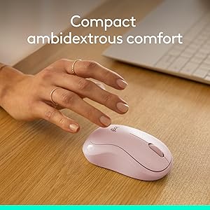 Logitech MK270 Wireless Keyboard and Mouse Combo for Windows, 2.4 GHz, 8 Multimedia Keys, PC, Laptop, Wireless Keyboard Compact Mouse Combo - Rose