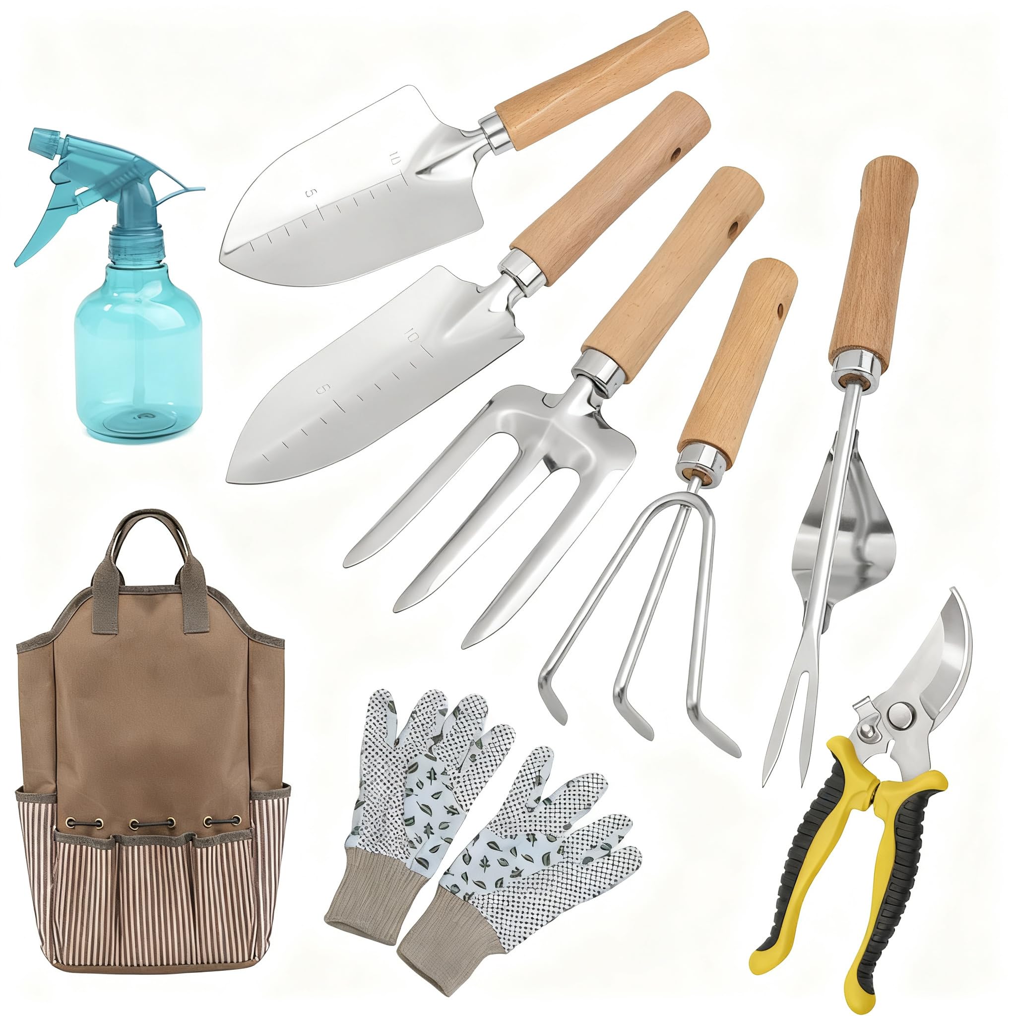 Set di cazzuole in,Set di 9 attrezzi da giardinaggio