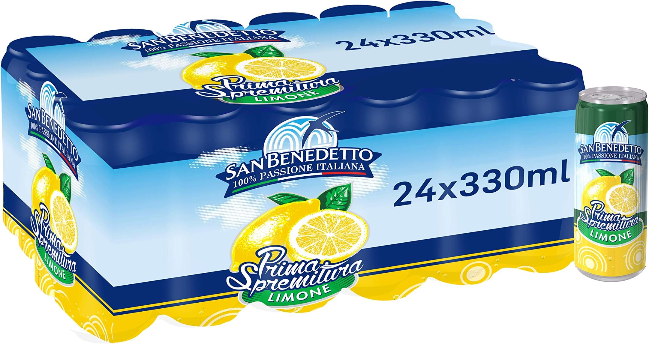 San Benedetto Prima Spremitura Limone Cans, 24 x 330 ml
