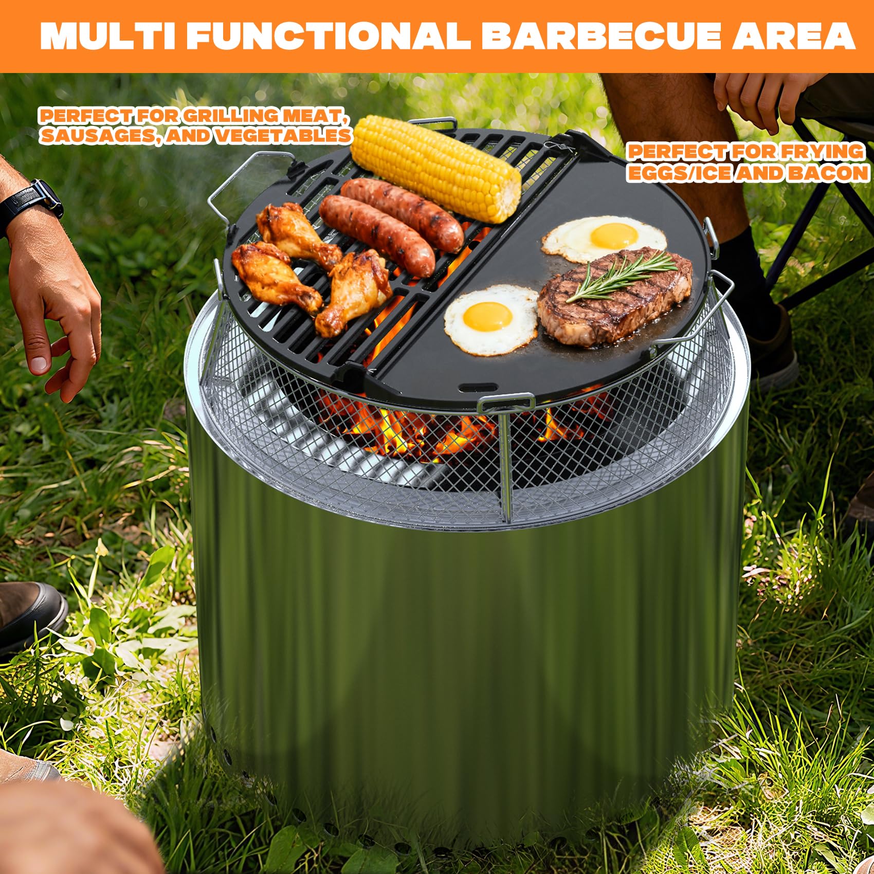 onlyfire Kit de Pare-étincelles en INOX pour Solo Stove Bonfire et Summit 19.5 Pouces 49.5 cm