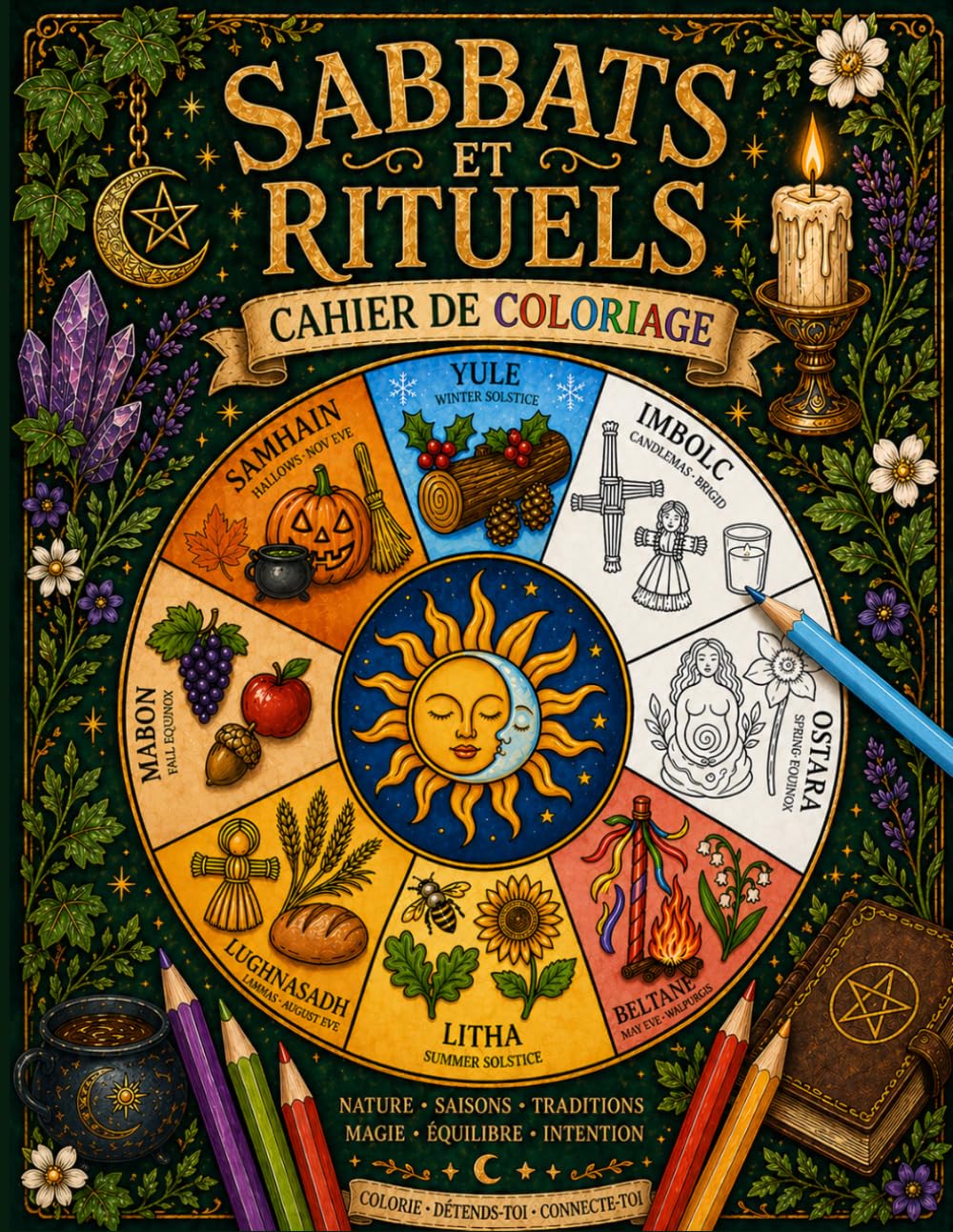 Sabbats et rituels - Livre de coloriage