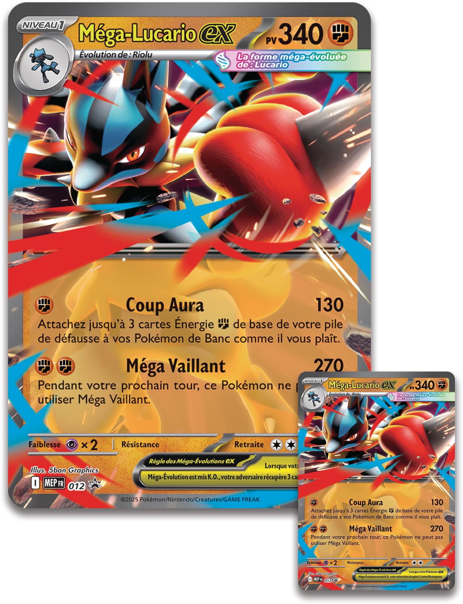 Pokémon : TCG Mega Lucario-ex Collectible Figure (1 Shiny Promo