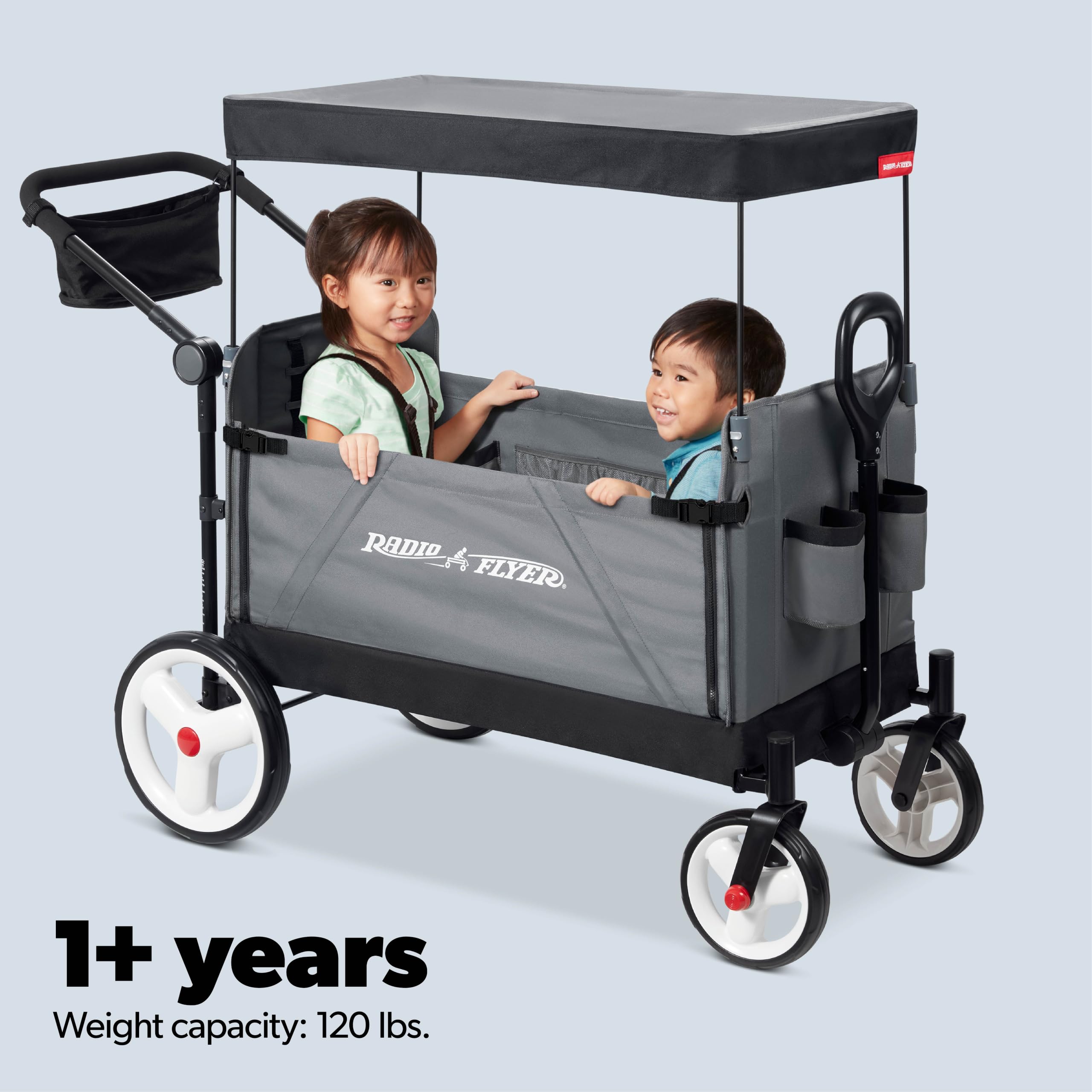 Radio Flyer City Luxe Stroll 'N Wagon, for Ages 1+, Stroller Wagon for Kids