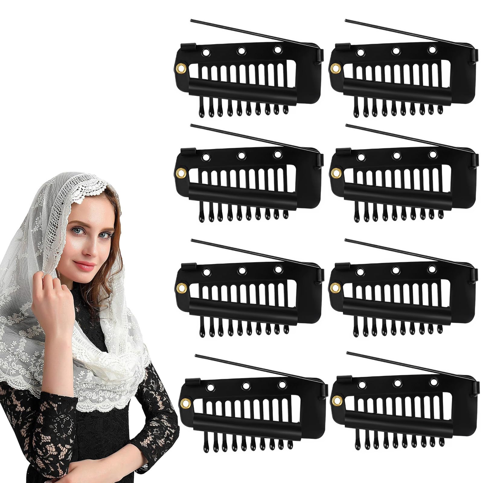 Photo 1 of 8 Pcs Chunni Clips with Safety Pins,