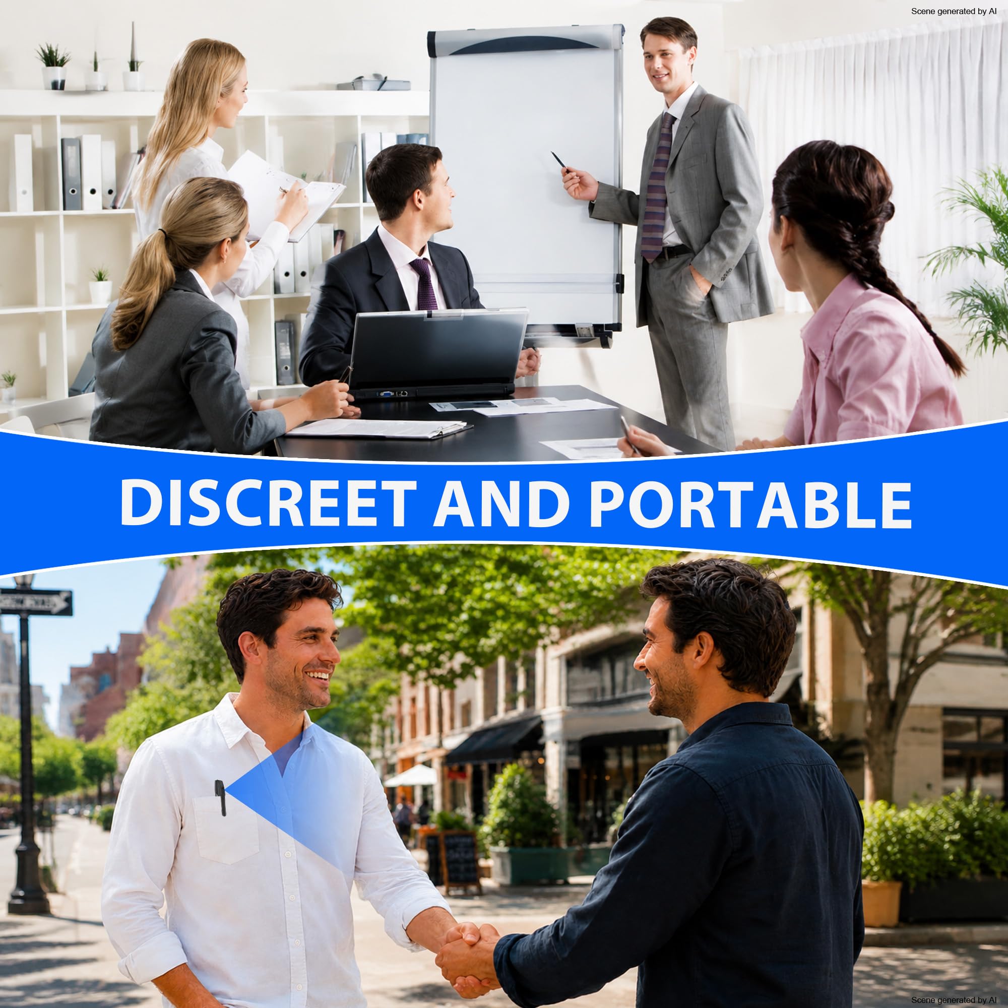 Stylo‑Caméra 1080P, Caméra de Poche Portable avec Carte SD 64 Go