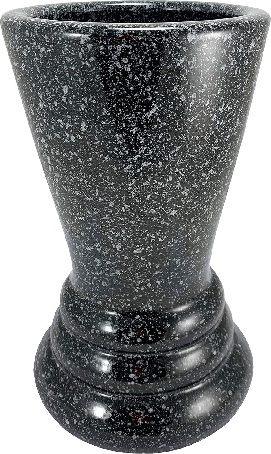 Jarrón Copa florero Cementerio símil mármol esmaltado (MÁRMOL Oscuro, 27 X 16 CMS)