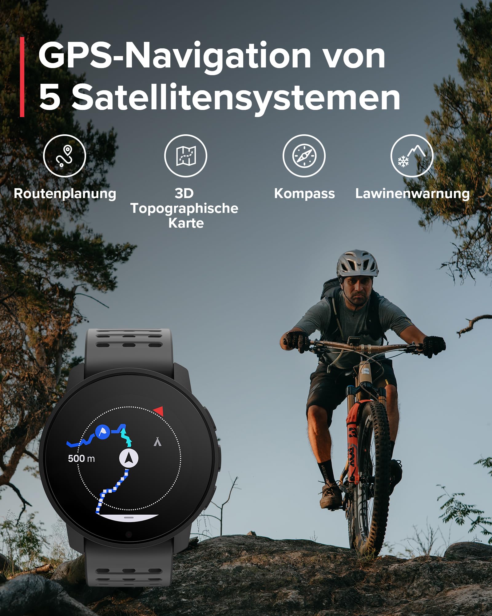 SUUNTO 9 Peak Pro Multisport Uhr - Robust Outdoor Smartwatch, Saphirglas Bildschirm & 100m Wasserdicht, Leicht & Dünn, Präzise GPS, Lange Akkulaufzeit, Pulsmessung am Handgelenk