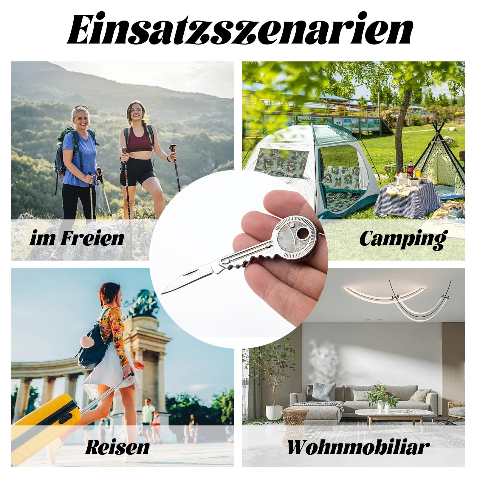 2PCS Schlüsselmesser,Mini Messer Taschenmesser,Klappmesser,Brieföffner in Schlüsselform Paketmesser,Edelstahl Key Knife Schlüsselbund Messer für Outdoor,Kleine Geschenke für Männer Frauen