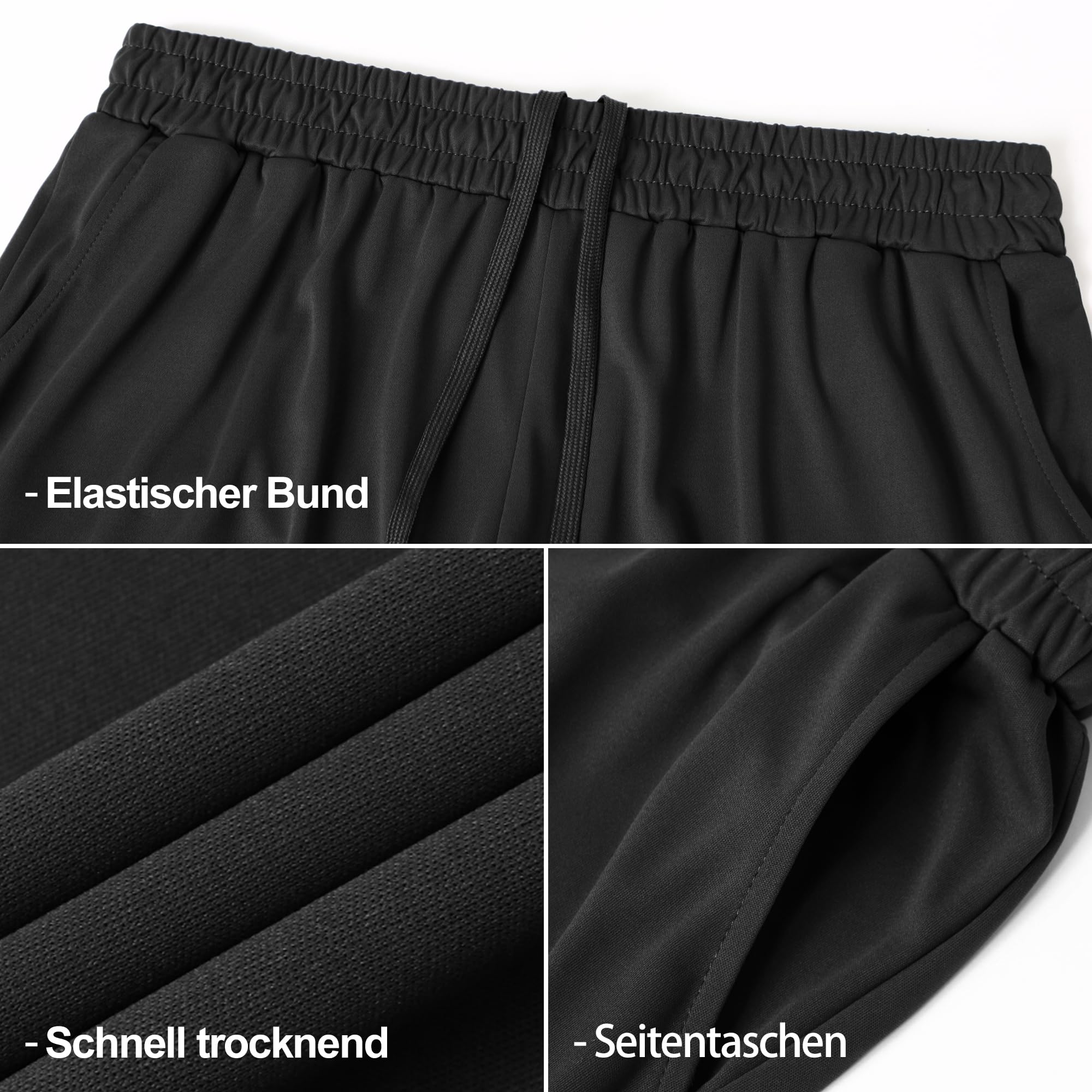 AKKQHH Confezione da 5 pantaloni sportivi da uomo, corti, con tasca, traspiranti, ad asciugatura rapida, sportivi, da uomo, per palestra, estate