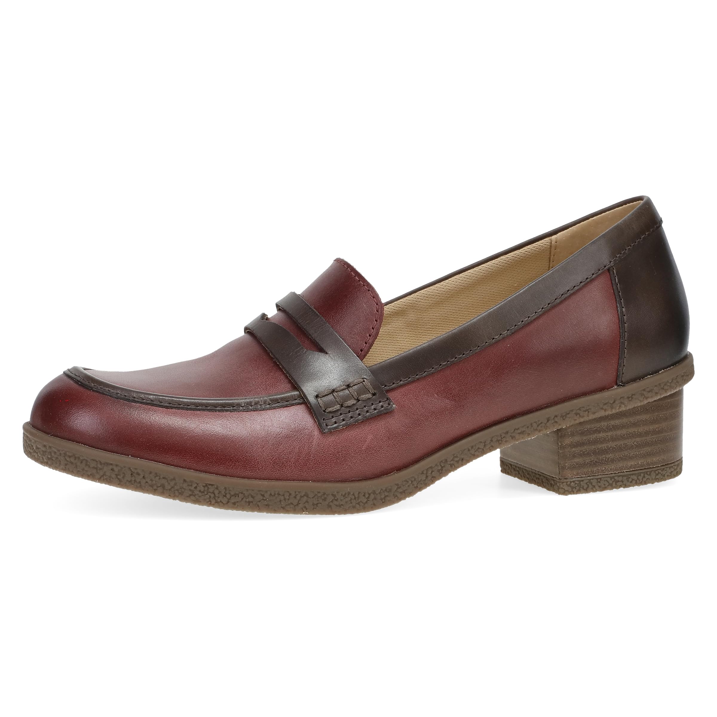 Dansko Danica Heeled Loafer for Women - Waterproof Leather with Rubber Outsole and Leather Stacked Heel for Long-Lasting Style in Any Weather