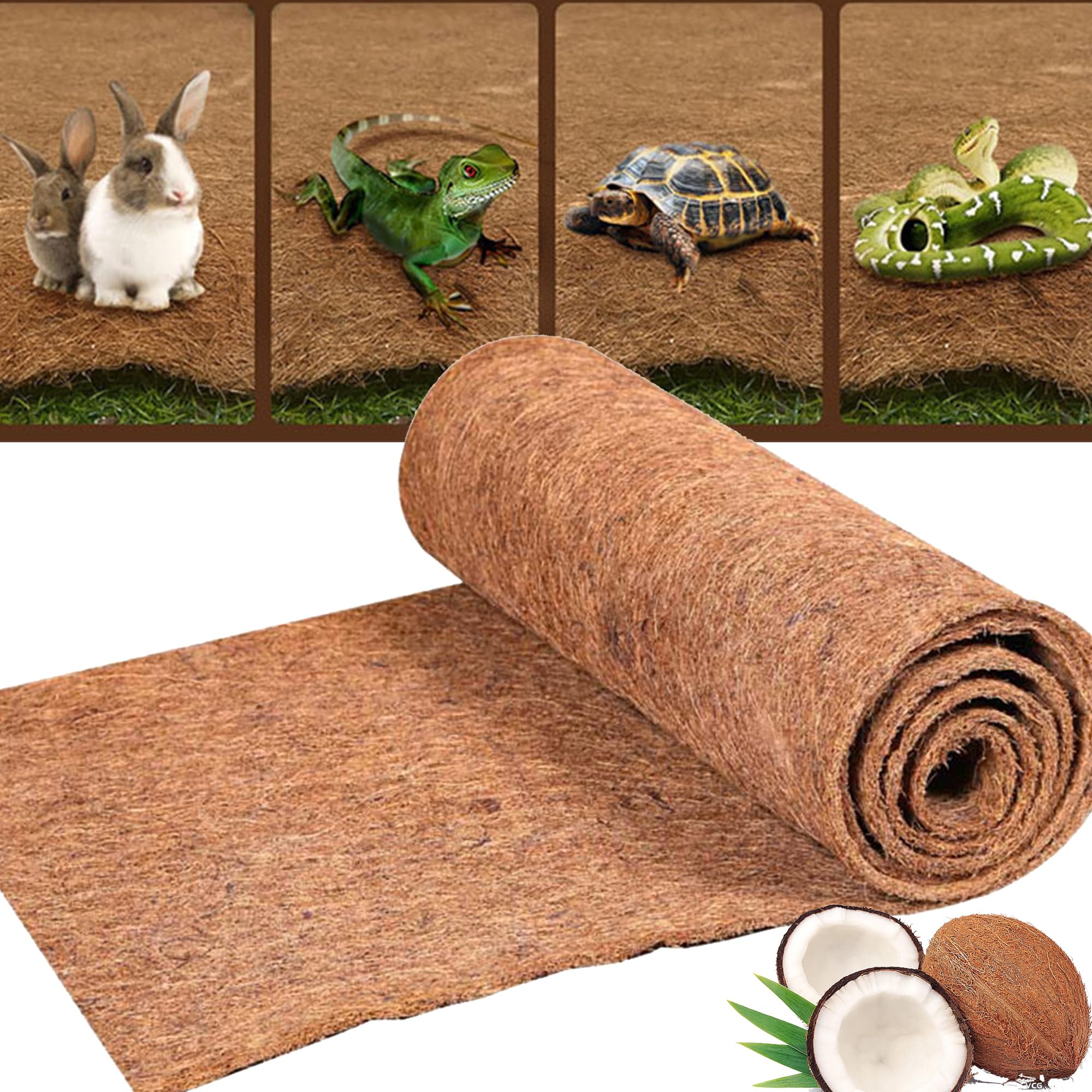 Rollo De Forro De Coco Para Macetas, Forro Para Cestas Colgantes, Forro De Coco Para Macetas, Esteras Petri De Fibra De Coco, Caja Para Cestas Colgantes, 50cm x 200cm/1.64ft x 6.56ft