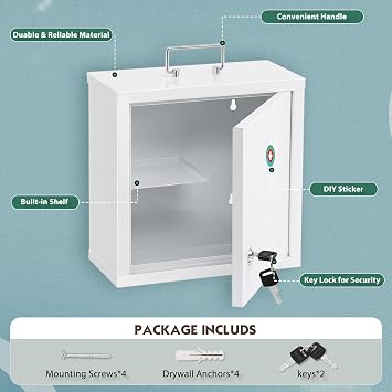 KYODOLED Locking Medicine Cabinet