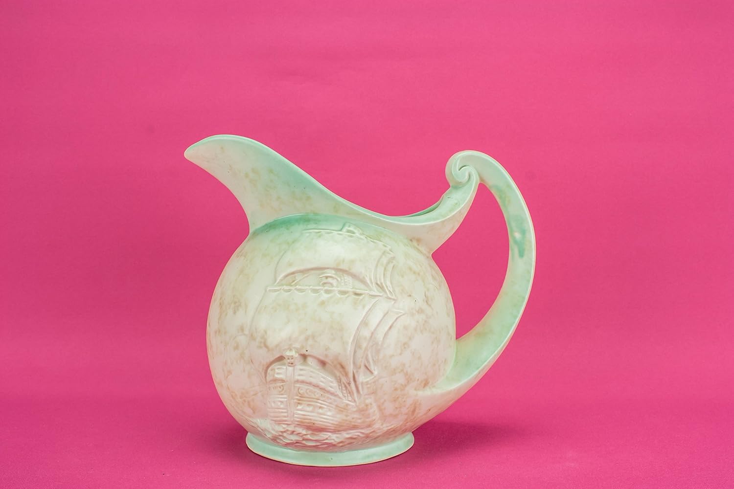 Bold Pottery Sail Ship JUG Oil Water Serving Modernist