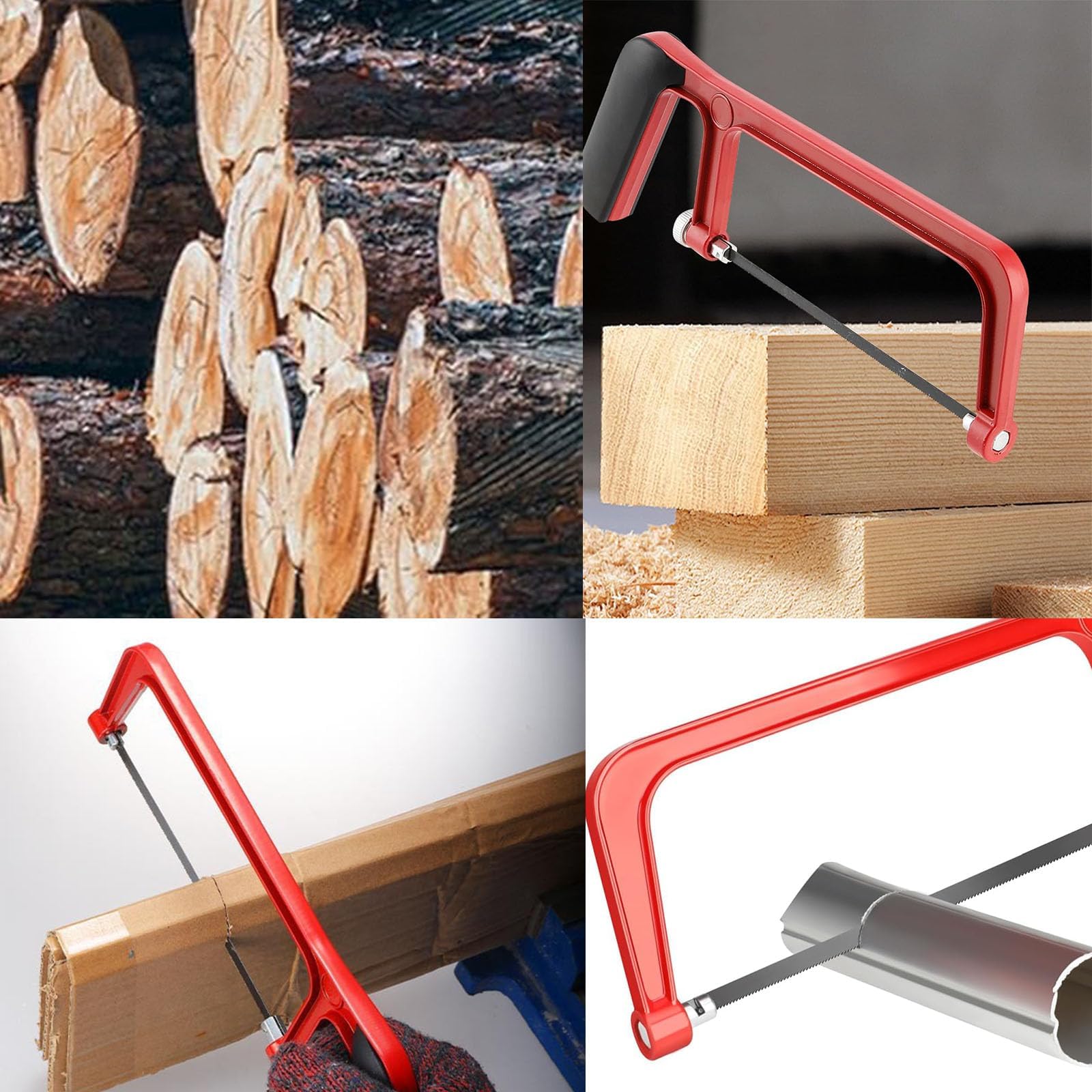 Red Saw Frame Saw 10 Pieces Mini Hacksaw Hacksaw Ridge Hacks Small Saw Metal Cutting Saw Hacksaw Small Saw Compact and Easy to Carry Sharp Wood and Plastic - Image 4