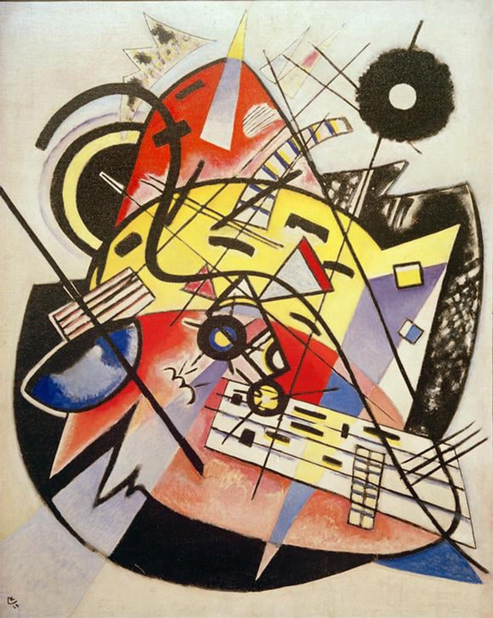 ARTXLXXBN Famous Print Painting Colorful Art Print White Dot by Wassily Kandinsky Canvas Art Decorations for Home Decor 60x90cm