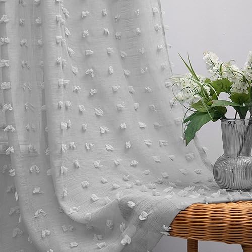 KOUFALL Light Grey Curtains 84 Inch Length for Living Room