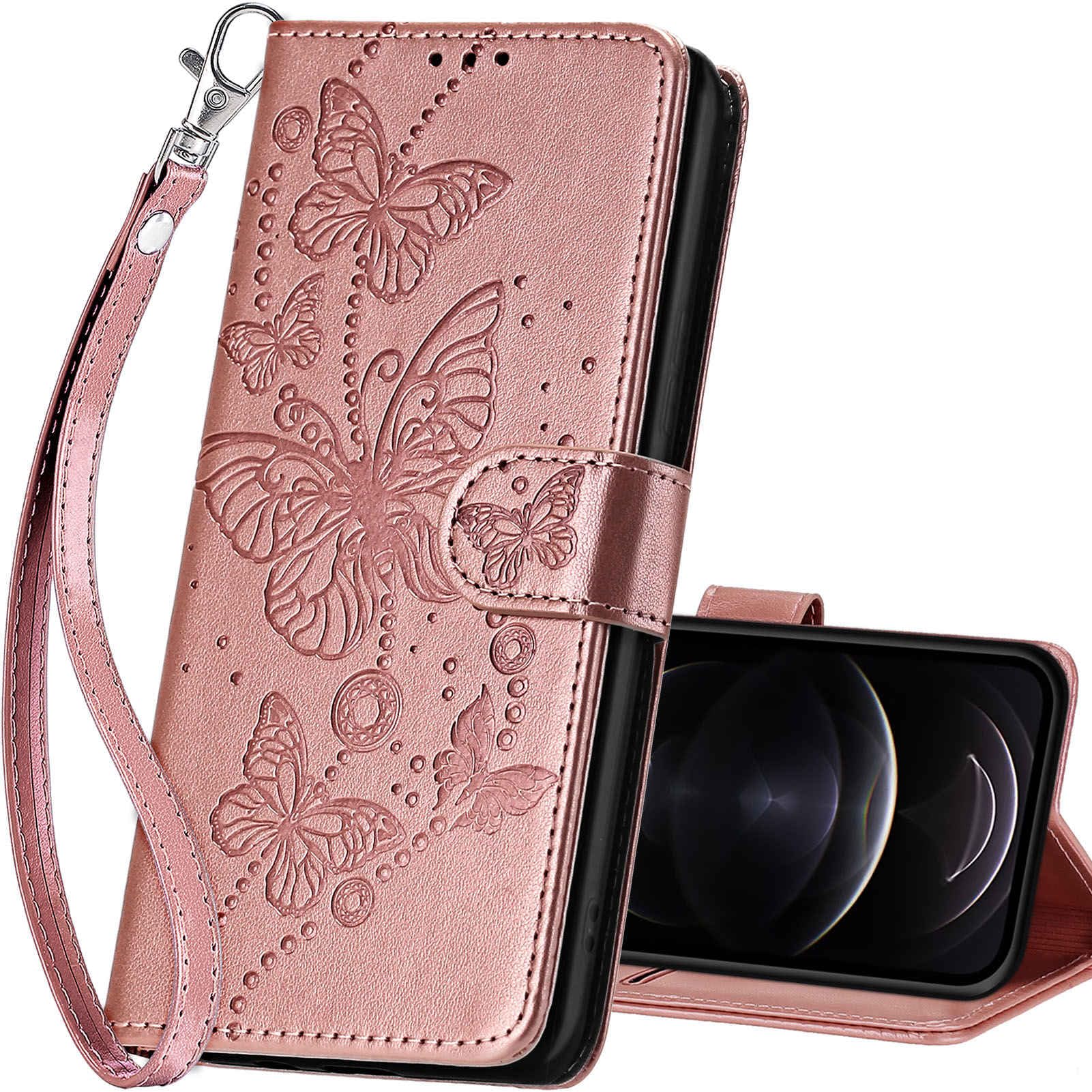 SASYMALY for iPhone 13 Pro Max Wallet case, Flip Folio Cover with Stand Feature for Women Men, PU Leather Phone Case Fit for iPhone 13 Pro Max 6.7'' [