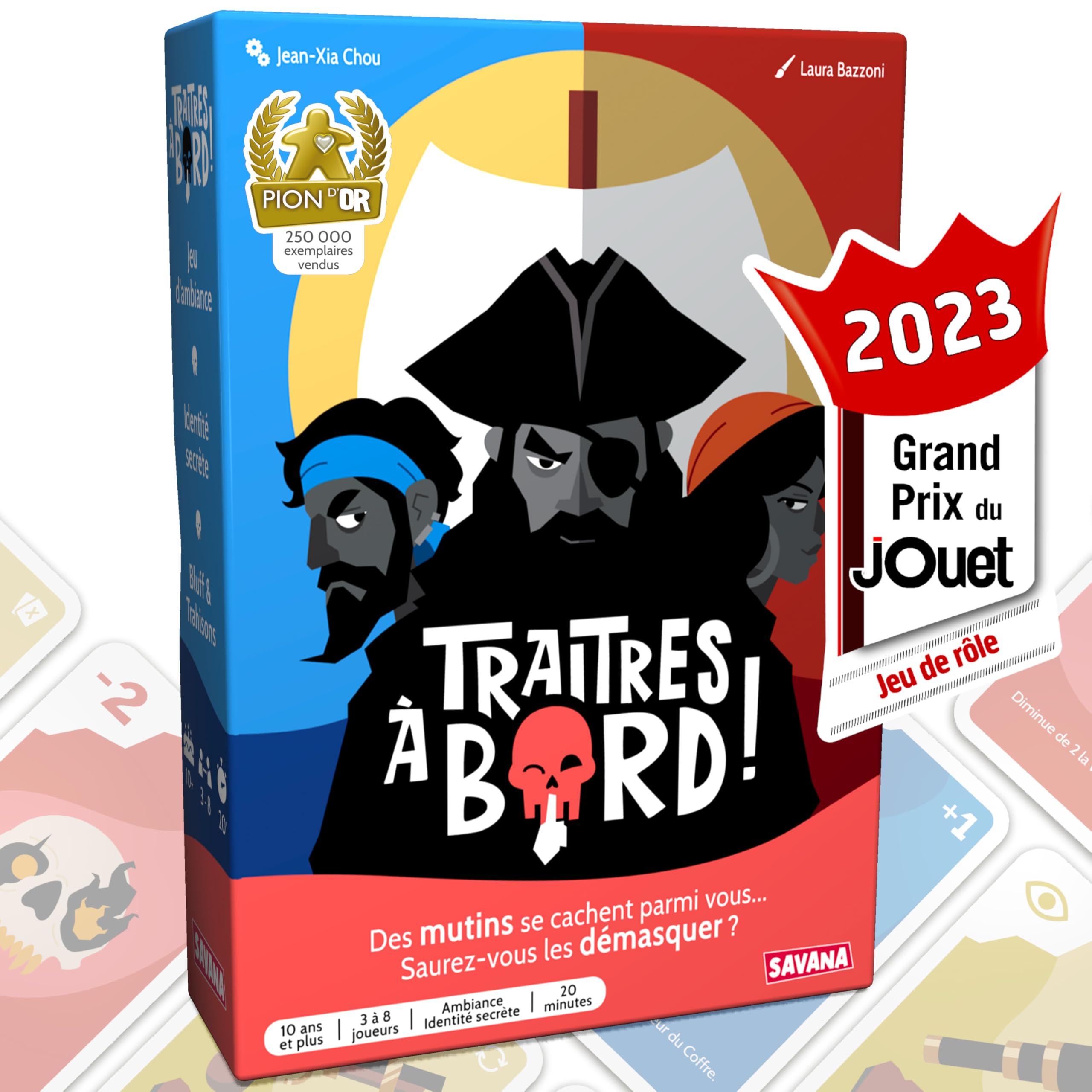 SAVANA Verräter an Bord – Gesellschaftsspiel – Großer Preis des Spielzeugs 2023 – geheimes Identitätsspiel – Reise- und Taschenspiel – Kartenspiel ab 10 Jahren