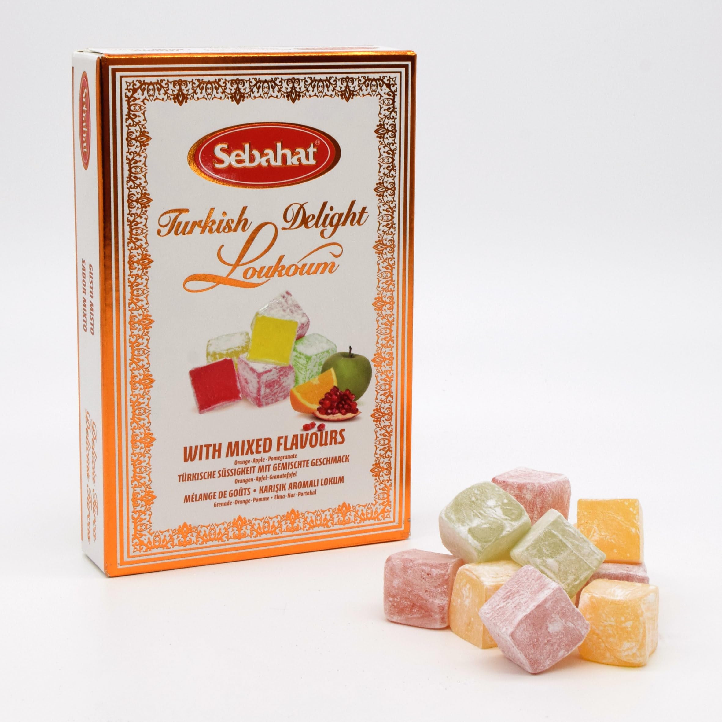 Sebahat Turkish Delight Lokum in Gift Box (Mixed Flavours, 200g) 12 Pieces