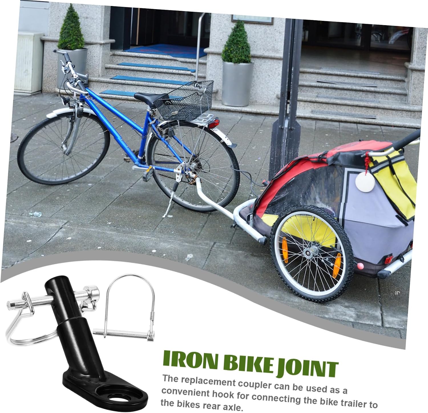Garneck Mountain Bike Accessories Bike Trailer Hitch Connector Coupler Attachment Trailer Hitch
