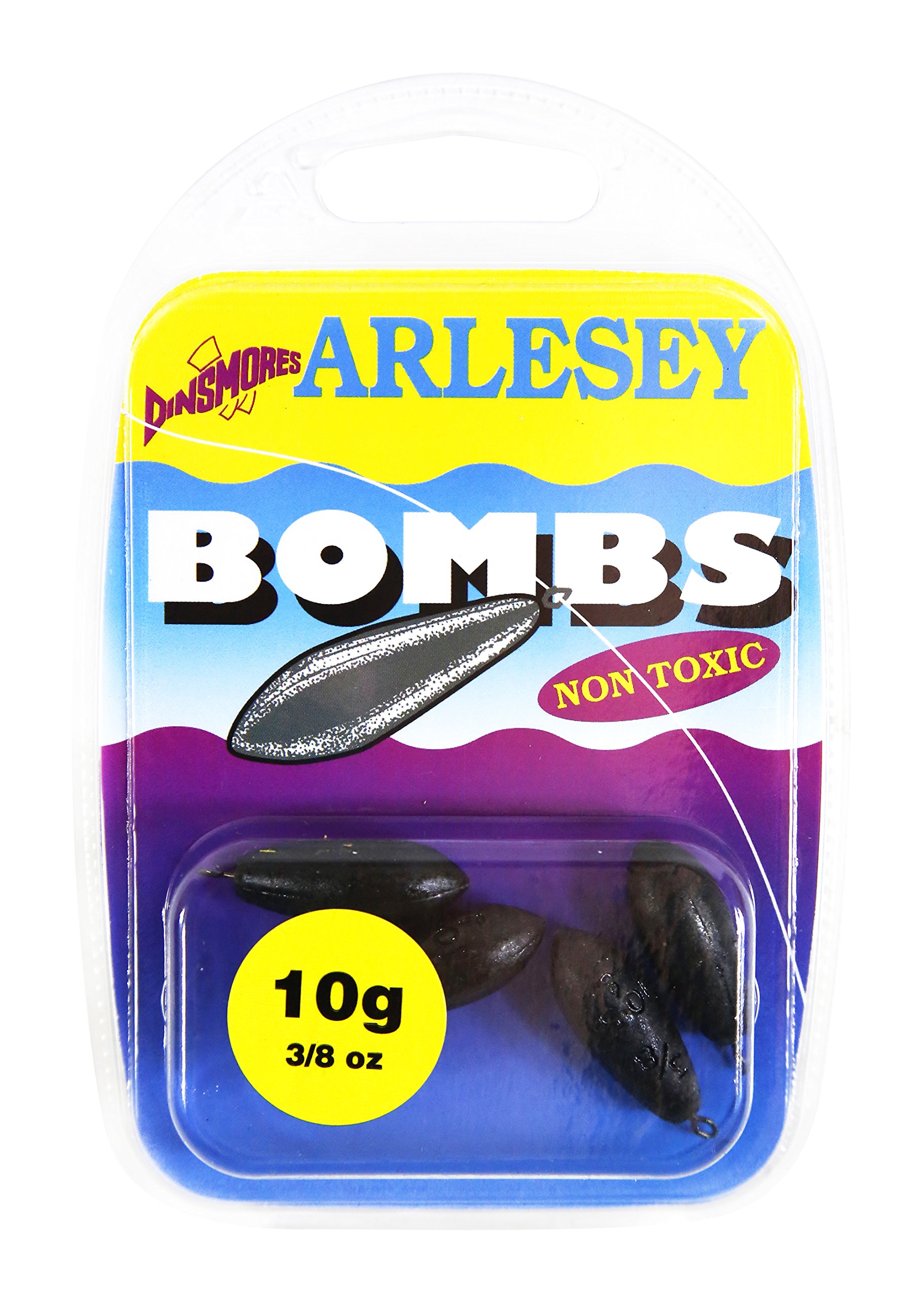 DinsmoresNon Toxic Arlesey Bomb Sinker - Black, 10 g