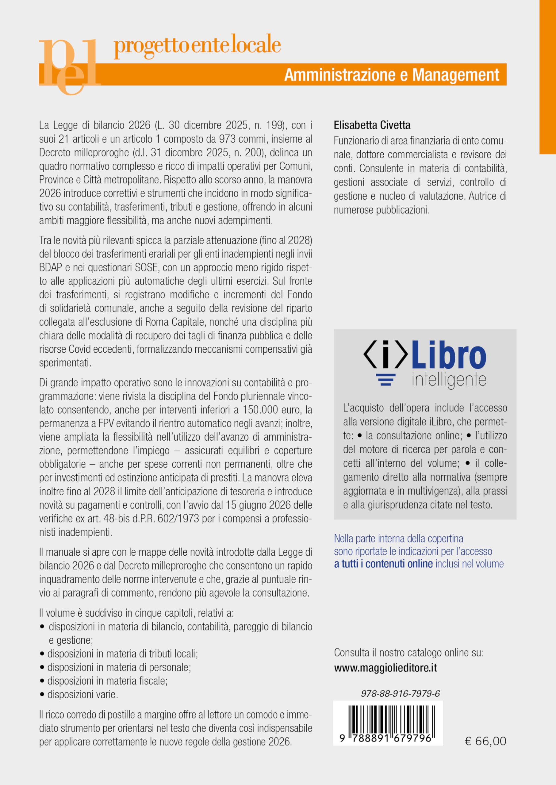 Legge di bilancio 2026. Guida all'applicazione negli enti locali. Con iLibro