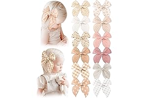 Cotton Linen Spring Hair Bows for Girls