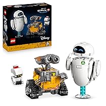 LEGO | Disney Pixar WALL-E e EVE – Kit di Modellismo per Adulti da Esposizione – Costruzione Fai da Te con i Personaggi di M-O e Hal – Decorazioni per la Casa – Regalo da Collezione per Fan – 43279
