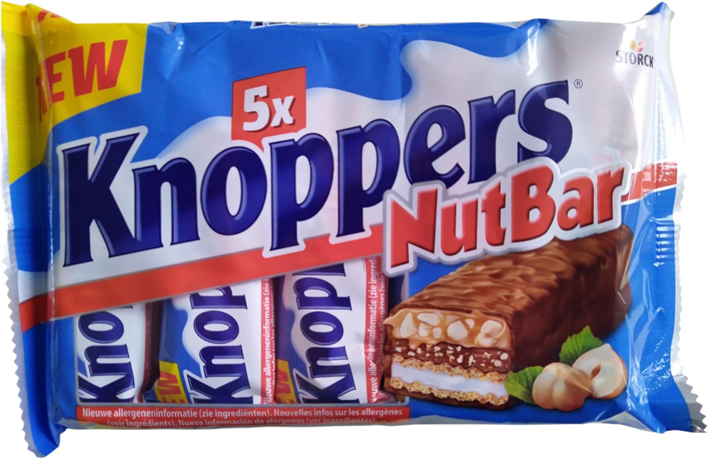 Knoppers Chocolate Bar | Knoppers Chocolate | Knoppers Crispy & Fluffy Nut Bar | Knoppers Candy Bar | 7.05 Ounce Total Weight
