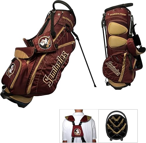 Miniatura 33 de Team Golf NCAA Fairway - Bolsa de soporte de golf, ligera, parte superior de 14 direcciones, soporte de acción de resorte, bolsillo térmico aislado