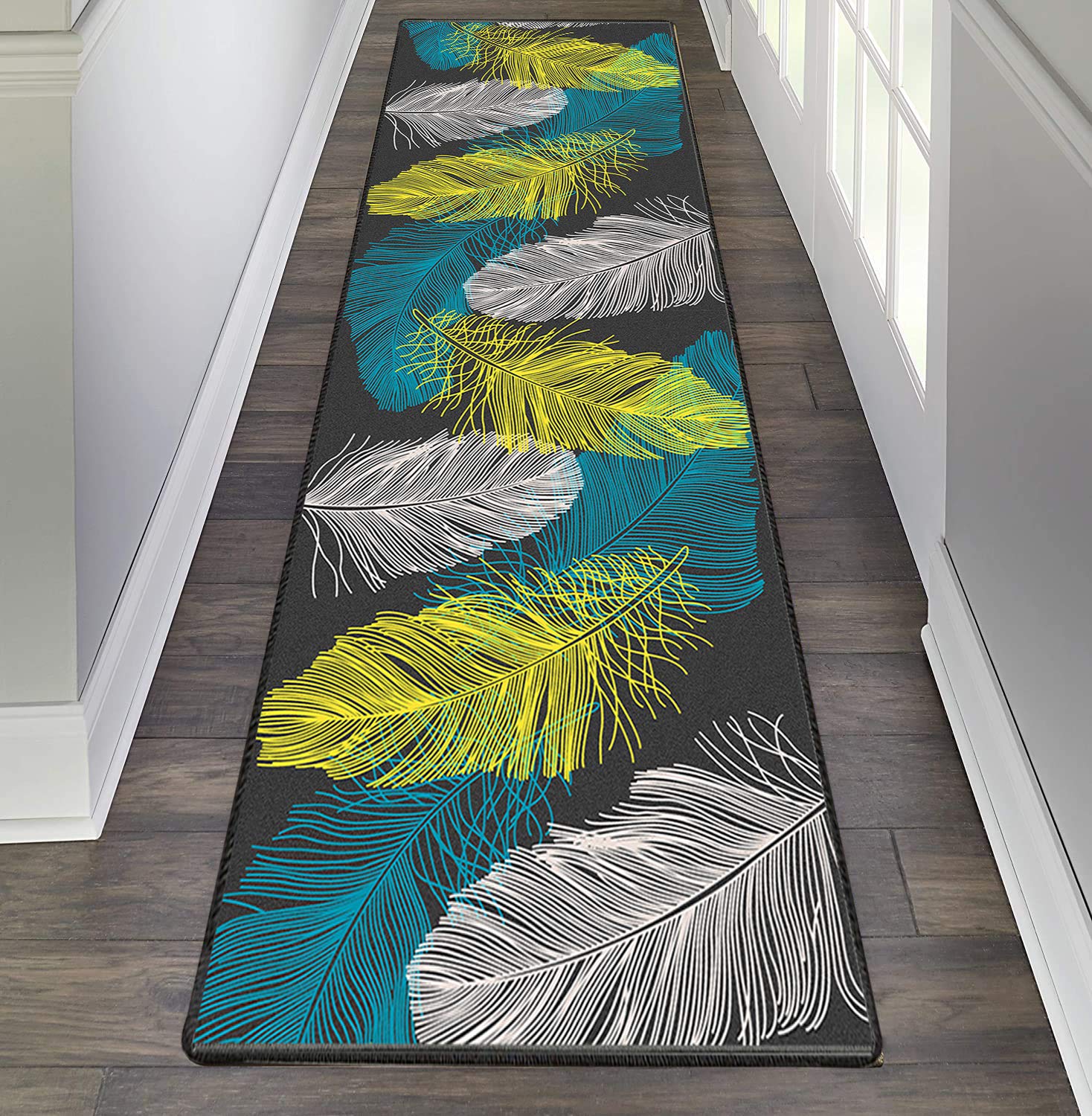 Bawełniane dywaniki 90 x 220 cm, maty kuchenne antypoślizgowe gumowe podkładki kuchenne antypoślizgowe można prać do salonu sypialni na podłogę - R-9