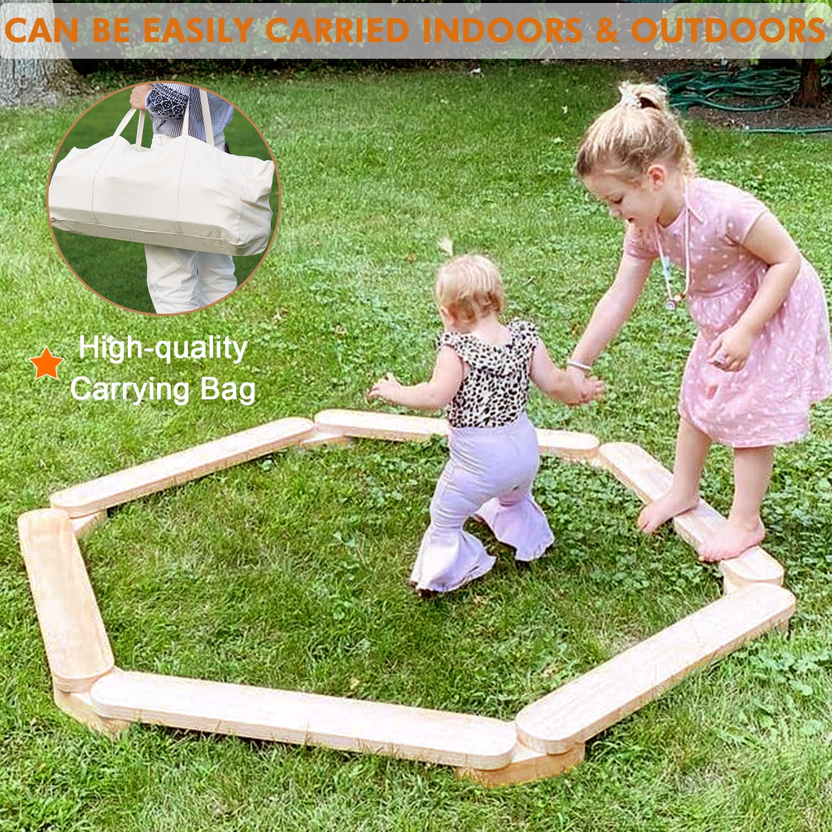 Balance Beam Stepping Stones Gymnastics Obstacle Course Balance Board
