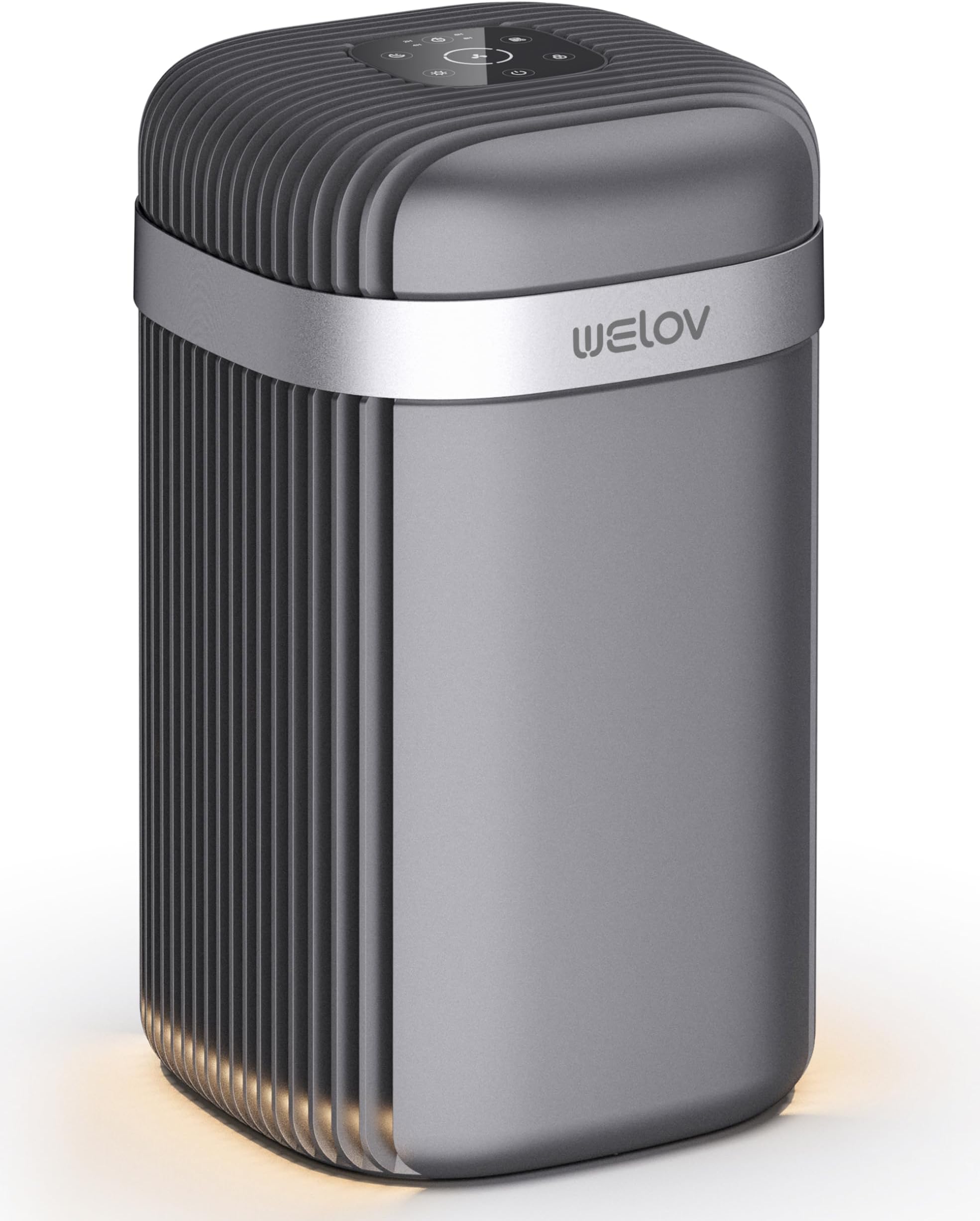 WELOV Air Purifiers for Bedroom: H13 True HEPA Air Purifiers for Pets Allergens Removal to 0.1 Microns, 23db Quiet, Night Light, Air Cleaner Odor Eliminator for Pet Hair Pollen Smoke Dust, Ozone Free