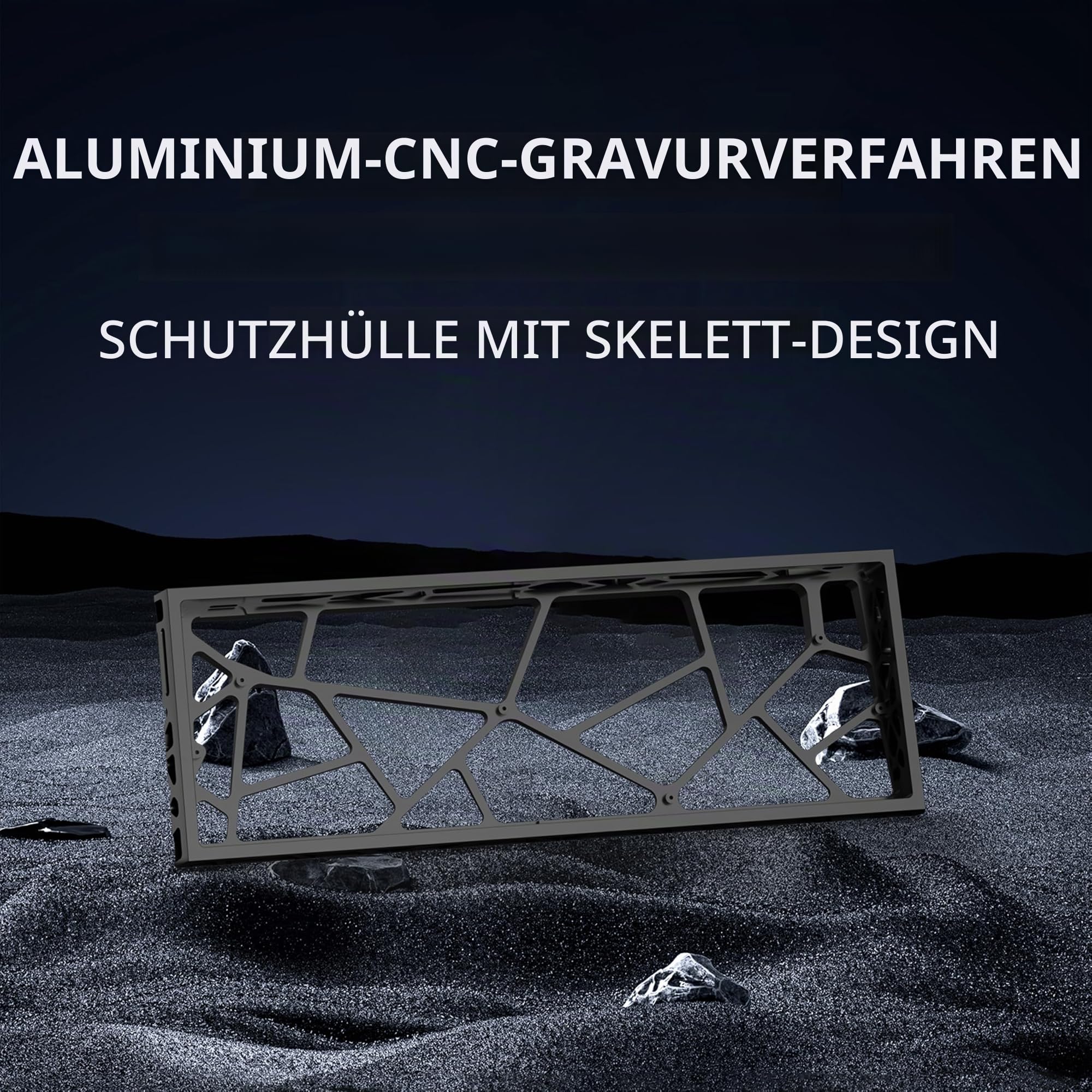 kutethy KY60 Tastaturgehäuse aus Aluminium, 60% mechanische Tastaturschale, benutzerdefinierte Tastatur, Barebones, kompatibel mit Wooting60, Mad60, Win60, GH60, 60HE, Schwarz