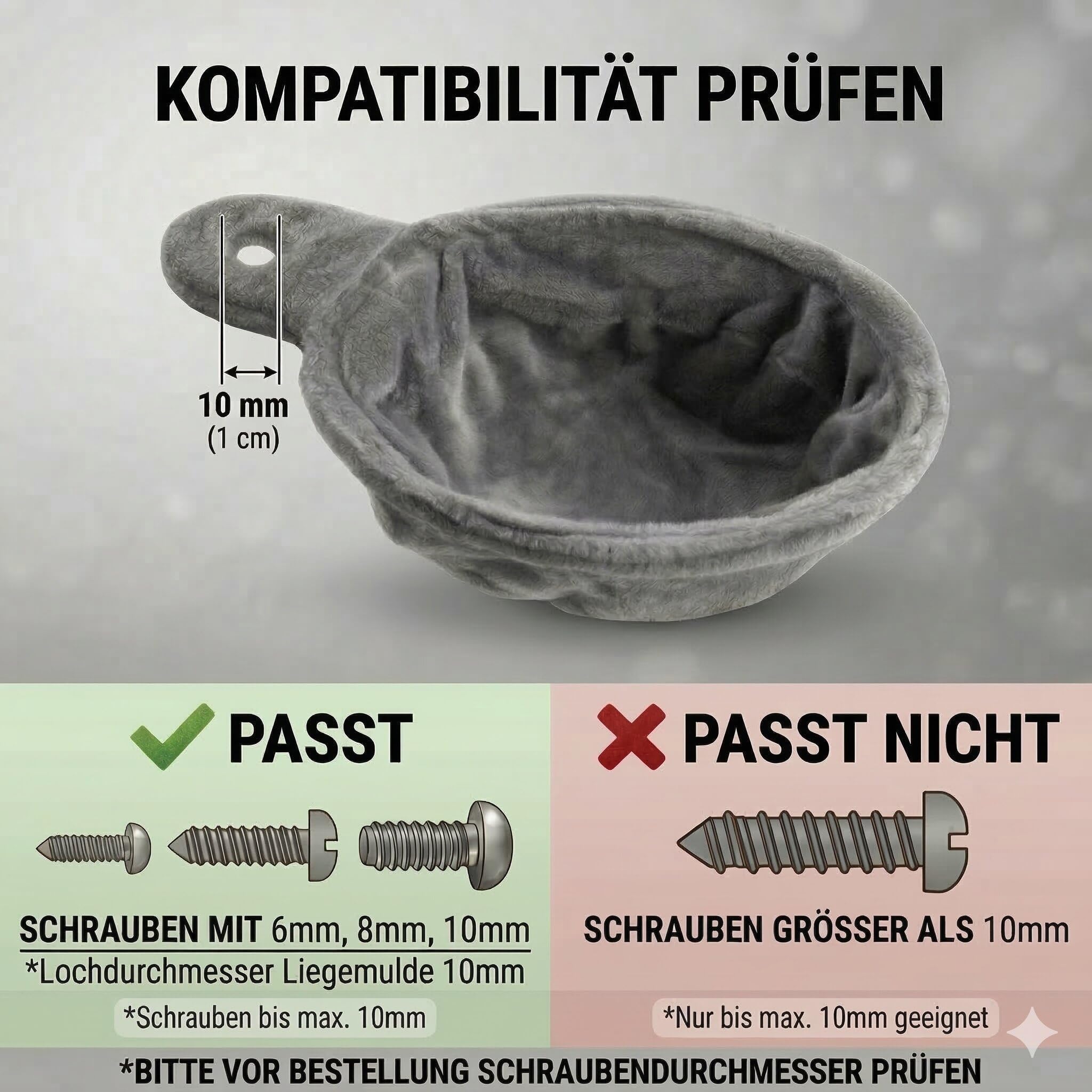 HAPPYPET Katzenhängematte für Kratzbaum Ø40 cm – XL Katzenmulde Ersatzteil – Stabile Liegemulde mit Metallrahmen – Katzenbett Kratzbaum – belastbar bis 15 kg, Creme