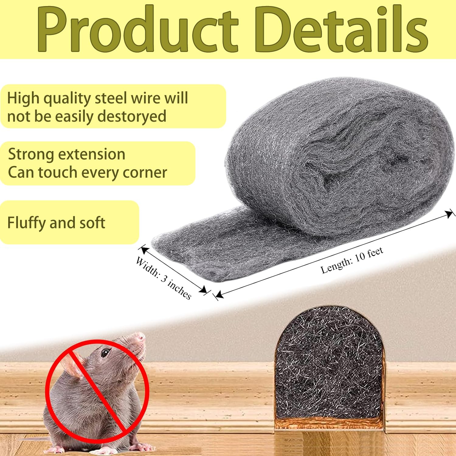 Steel Wool for Mice Control - Keep Mice Away -3